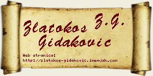 Zlatokos Gidaković vizit kartica